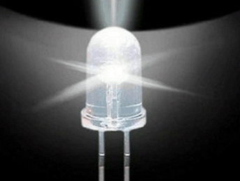 image of an LED with clear lens